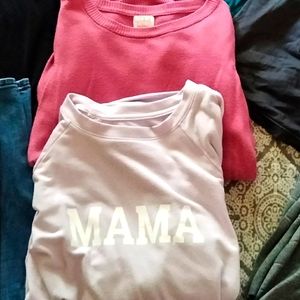Maternity sweaters, size large sold together.